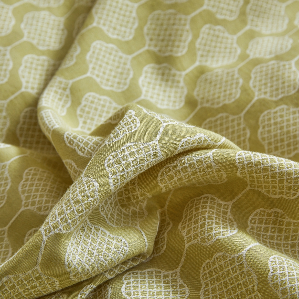 91家纺网 家纺一手货源 找家纺 乐家毛巾被（工厂自产自销） 2026新款40s全棉纯棉色织提花四件套 花间格律