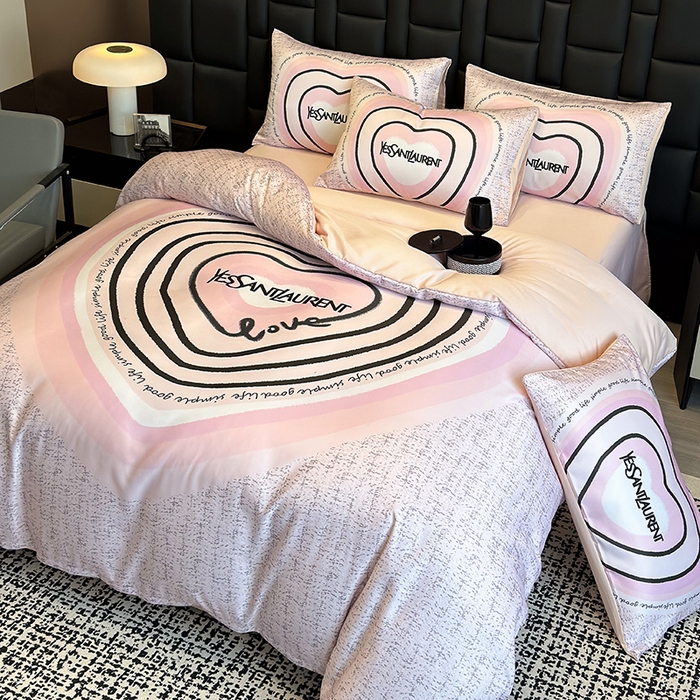 91家纺网 家纺一手货源 找家纺 奥汀洛家纺 2026新款轻奢数码印花冰丝四件套 艳色