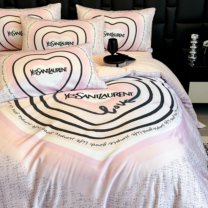 91家纺网 家纺一手货源 找家纺 奥汀洛家纺 2026新款轻奢数码印花冰丝四件套 艳色