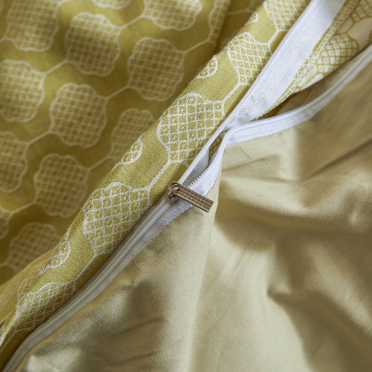 91家纺网 家纺一手货源 找家纺 乐家毛巾被（工厂自产自销） 2026新款40s全棉纯棉色织提花四件套 花间格律