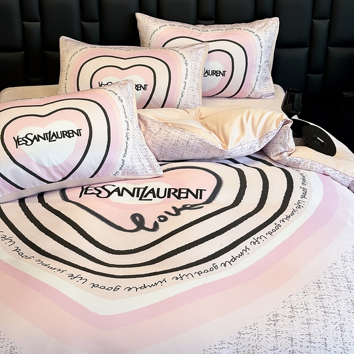 91家纺网 家纺一手货源 找家纺 奥汀洛家纺 2026新款轻奢数码印花冰丝四件套 艳色