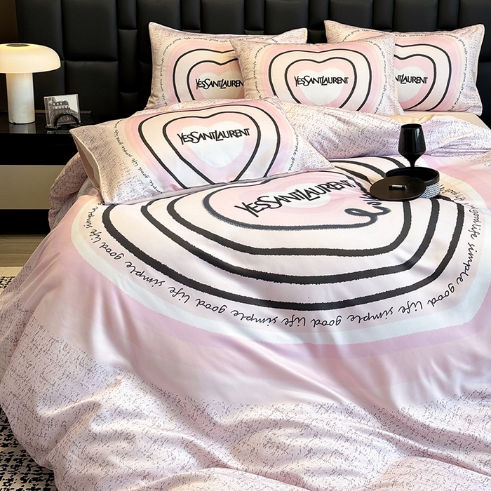 91家纺网 家纺一手货源 找家纺 奥汀洛家纺 2026新款轻奢数码印花冰丝四件套 艳色