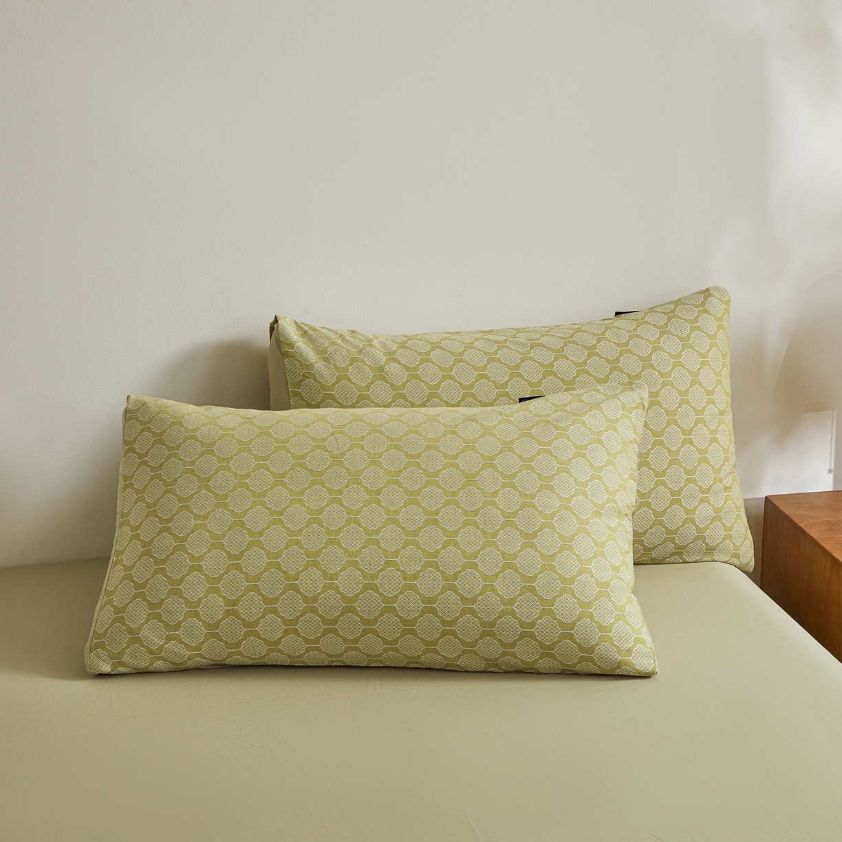 91家纺网 家纺一手货源 找家纺 乐家毛巾被（工厂自产自销） 2026新款40s全棉纯棉色织提花四件套 花间格律