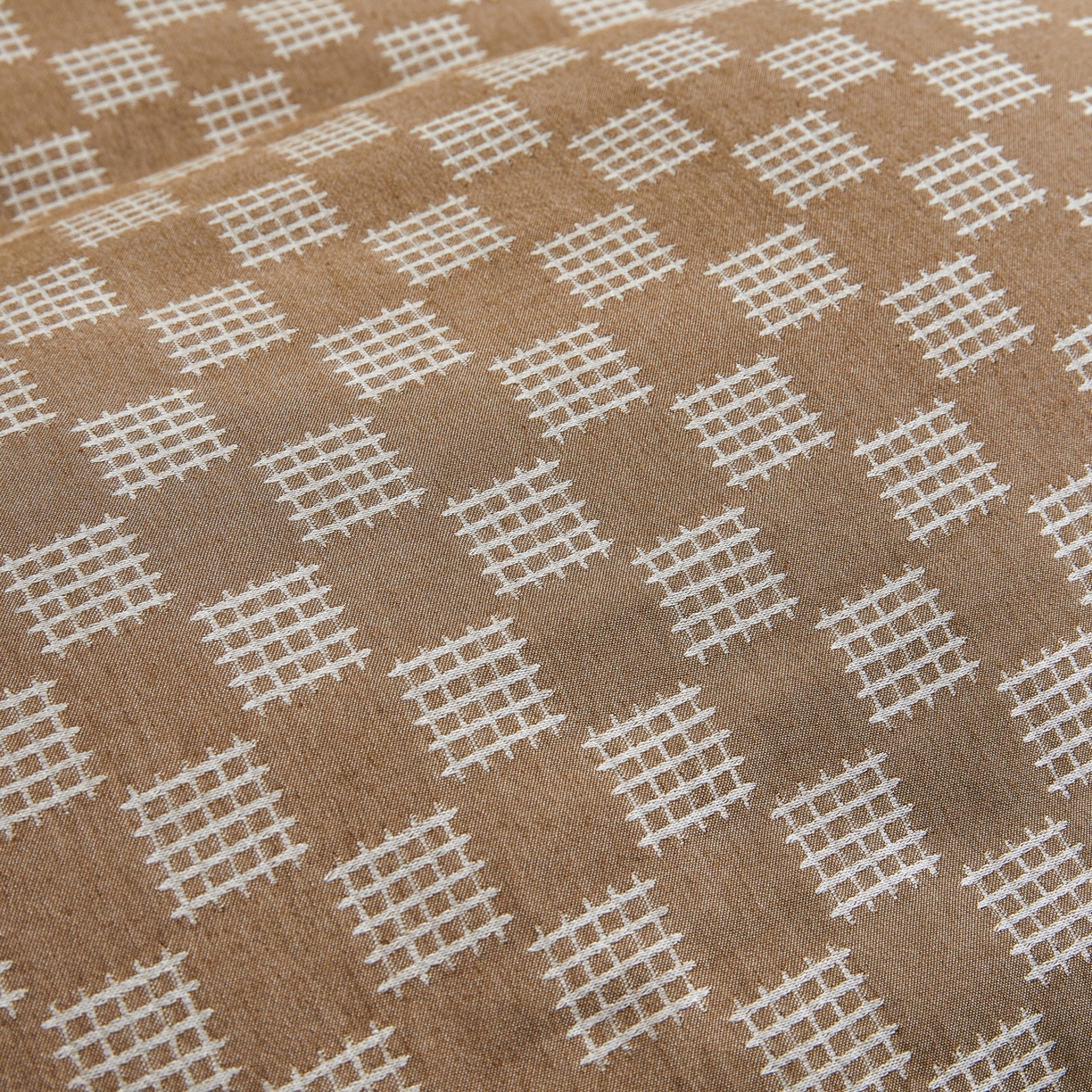 91家纺网 家纺一手货源 找家纺 乐家毛巾被（工厂自产自销） 2026新款40s全棉纯棉色织提花四件套 简序格韵