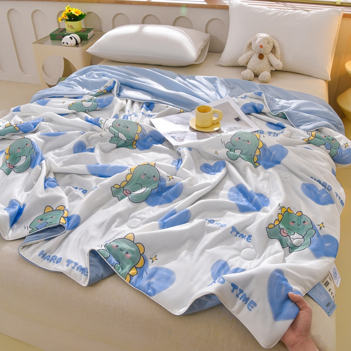 91家纺网 家纺一手货源 找家纺 （总）叠派家纺 2026新款A类氨纶凉感丝夏被印花空调被西瓜夏凉被直播