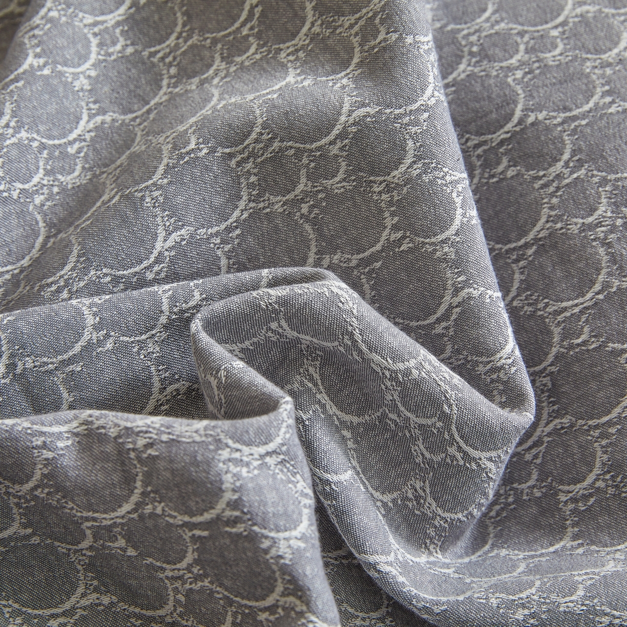 91家纺网 家纺一手货源 找家纺 乐家毛巾被（工厂自产自销） 2026新款40s全棉纯棉色织提花四件套 蓝韵清欢