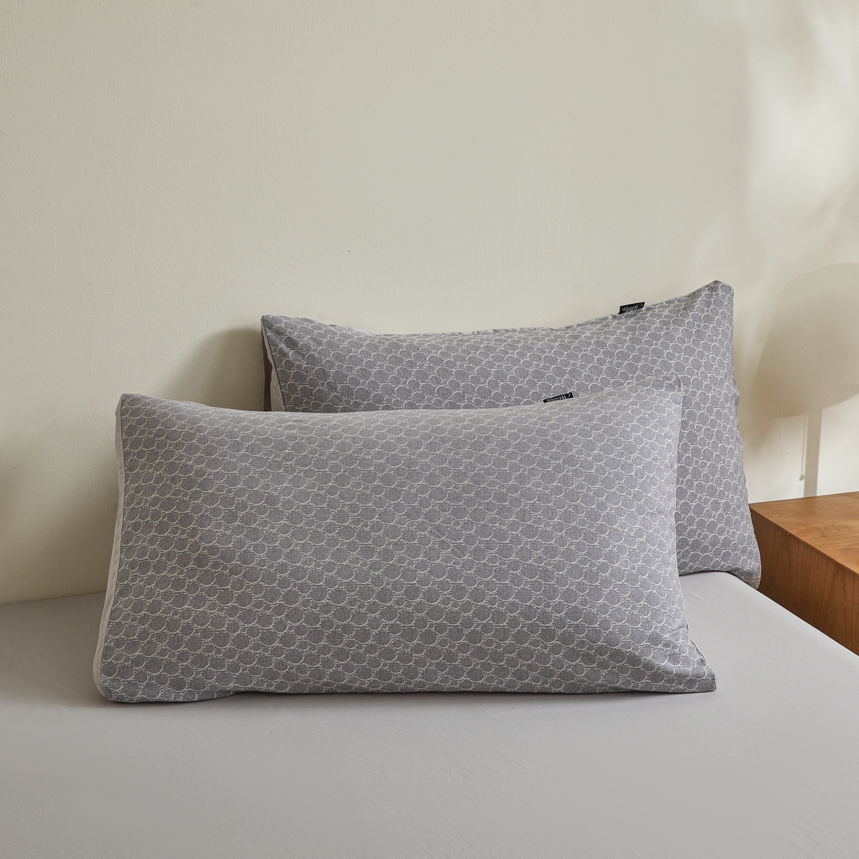 91家纺网 家纺一手货源 找家纺 乐家毛巾被（工厂自产自销） 2026新款40s全棉纯棉色织提花四件套 蓝韵清欢