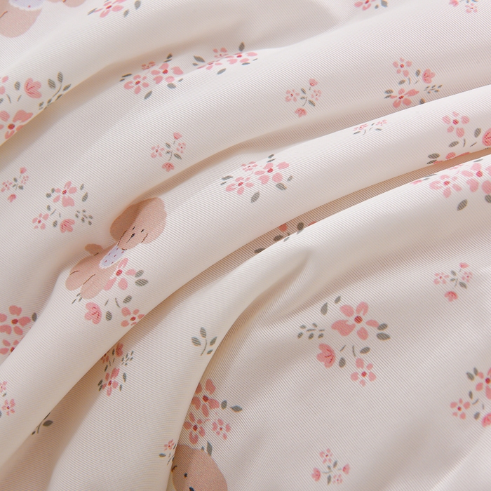 91家纺网 家纺一手货源 找家纺 叠派家纺 2026新款A类氨纶凉感丝夏被印花空调被西瓜夏凉被直播 花季小狗