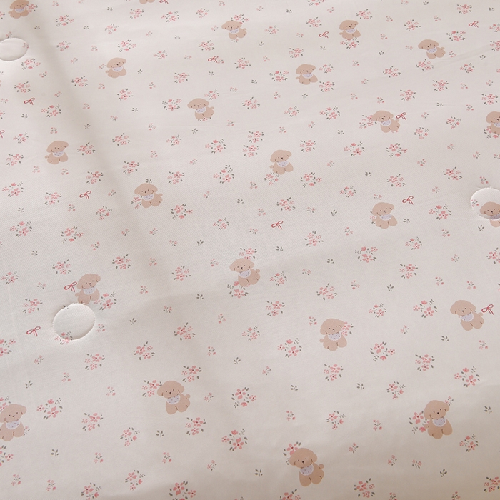 91家纺网 家纺一手货源 找家纺 叠派家纺 2026新款A类氨纶凉感丝夏被印花空调被西瓜夏凉被直播 花季小狗