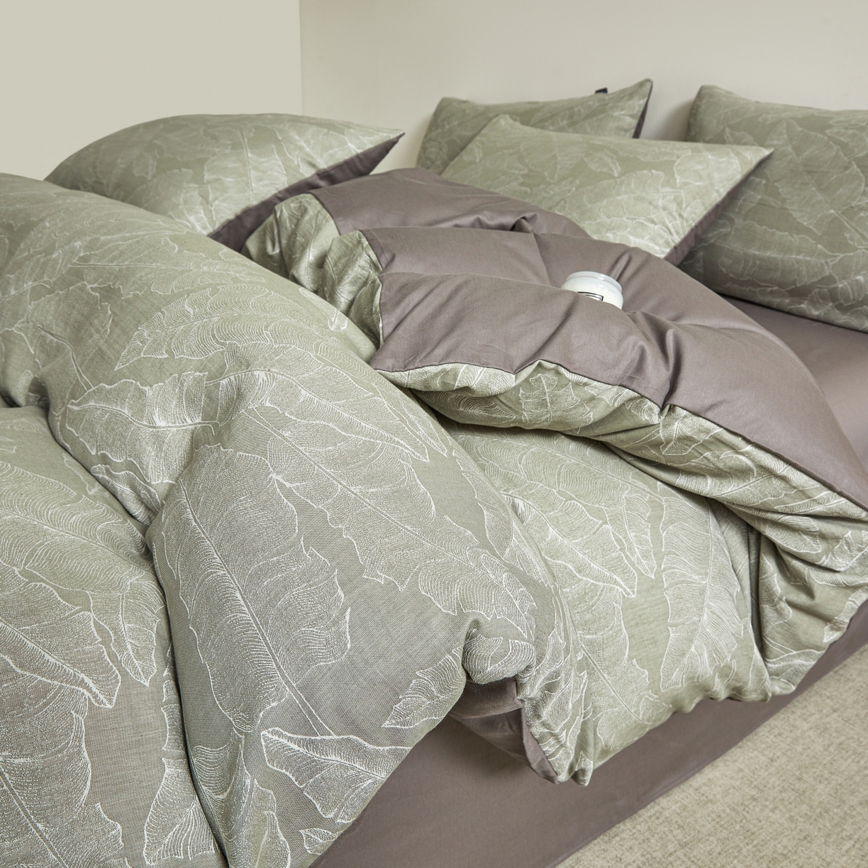 乐家毛巾被（工厂自产自销） 2026新款40s全棉纯棉色织提花四件套 青禾晓雾