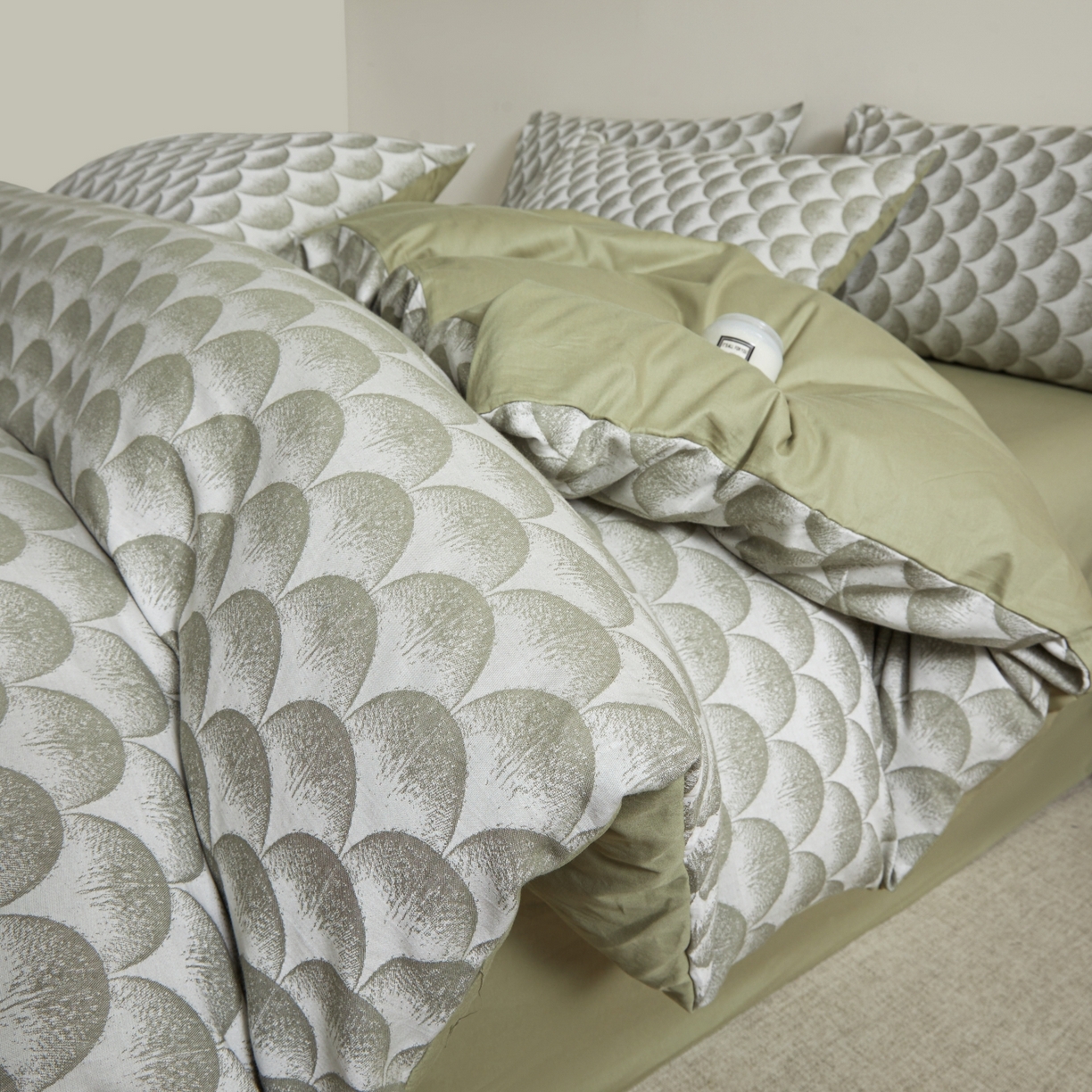 乐家毛巾被（工厂自产自销） 2026新款40s全棉纯棉色织提花四件套 疏花浅韵