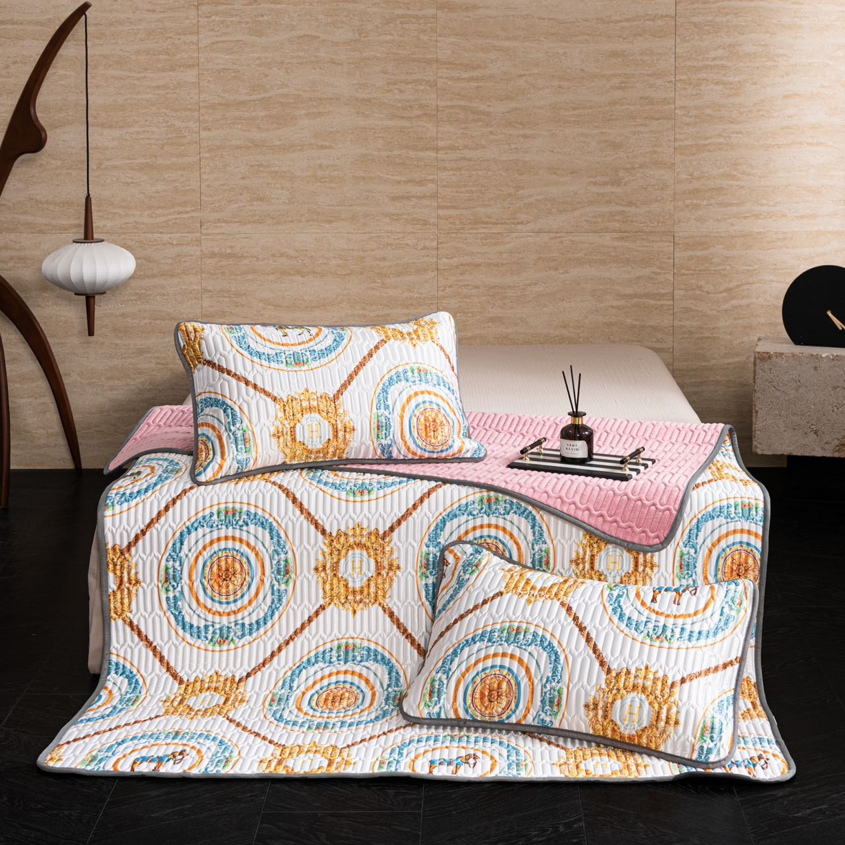 91家纺网 家纺一手货源 找家纺 （总）yyds网供 2026新款9mm加厚艾草冰皮锦氨凉感乳胶席三件套空调水洗软席夏季凉席席子凉席