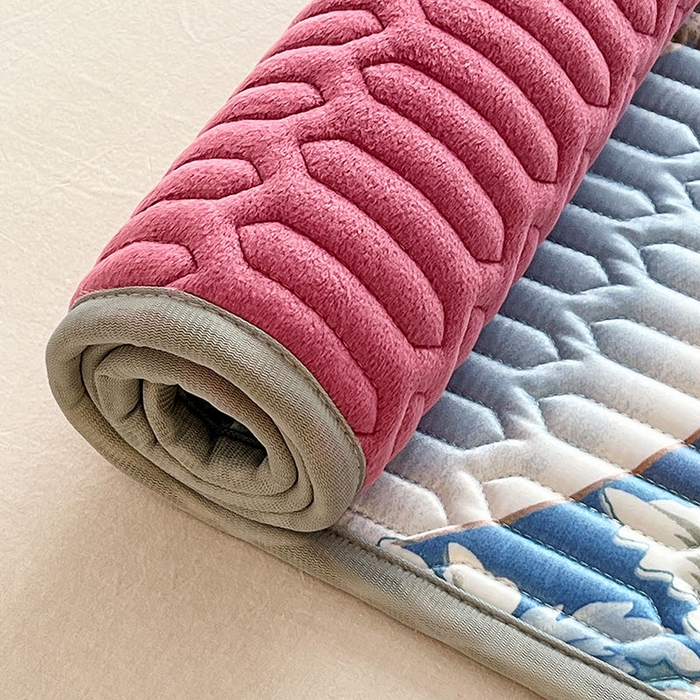 91家纺网 家纺一手货源 找家纺 yyds网供 2026新款9mm加厚艾草冰皮锦氨凉感乳胶席三件套空调水洗软席夏季凉席席子凉席 镜中花