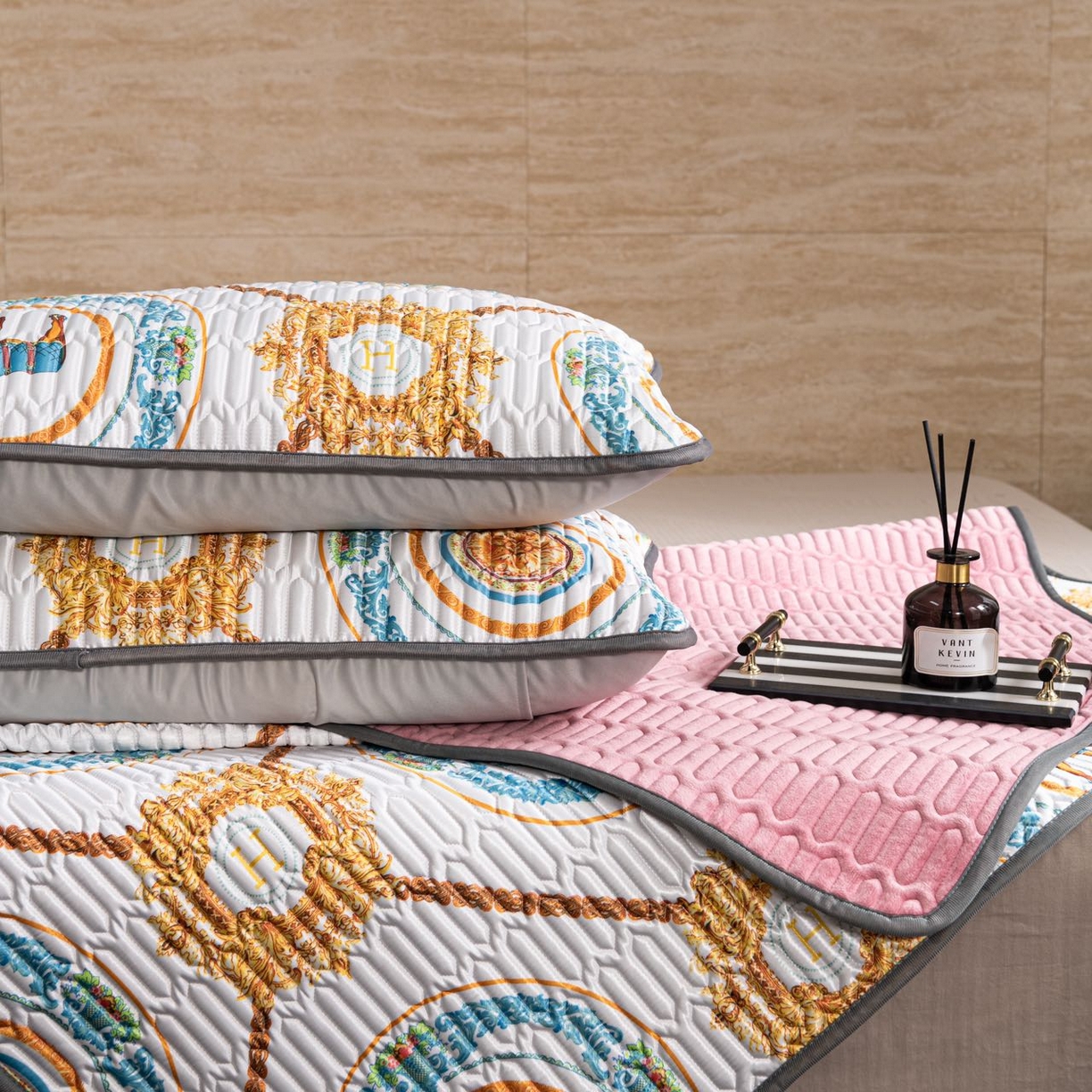 91家纺网 家纺一手货源 找家纺 yyds网供 2026新款9mm加厚艾草冰皮锦氨凉感乳胶席三件套空调水洗软席夏季凉席席子凉席 白金马