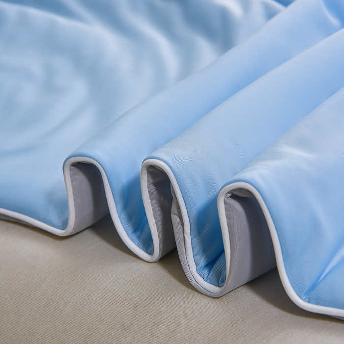 91家纺网 家纺一手货源 找家纺 叠派家纺 2026新款A类氨纶凉感丝夏被印花空调被西瓜夏凉被直播 雾蓝