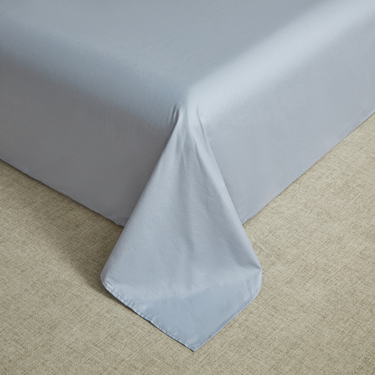 91家纺网 家纺一手货源 找家纺 乐家毛巾被（工厂自产自销） 2026新款40s全棉纯棉色织提花四件套 素灰枕月