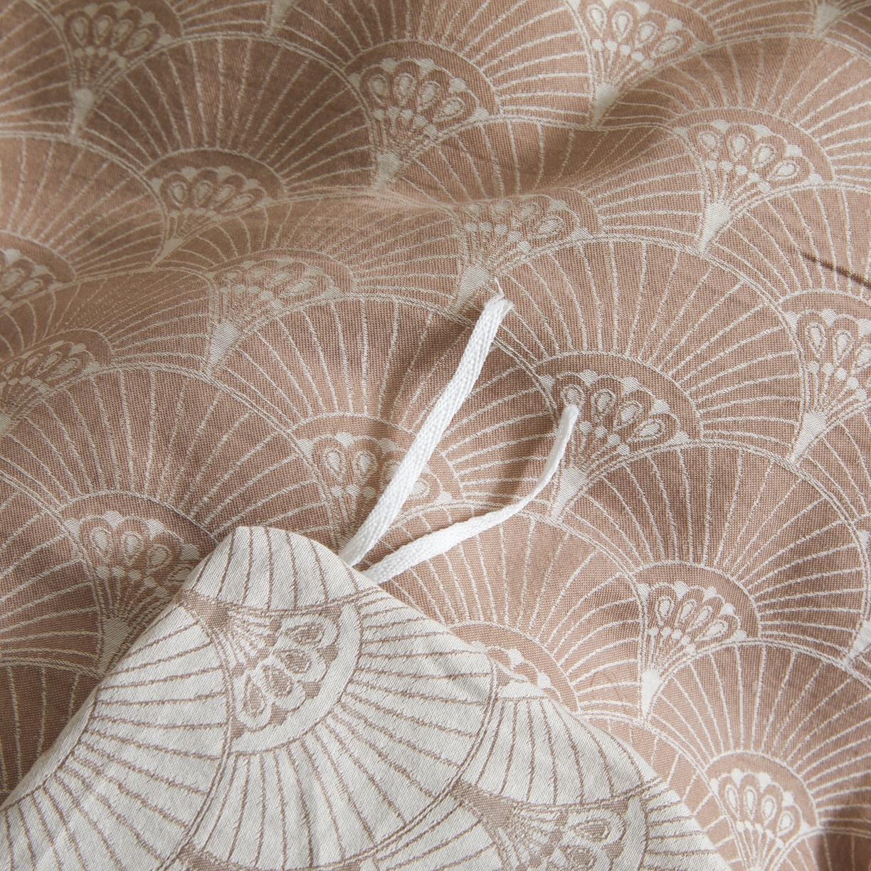 91家纺网 家纺一手货源 找家纺 乐家毛巾被（工厂自产自销） 2026新款40s全棉纯棉色织提花四件套 素槿清风