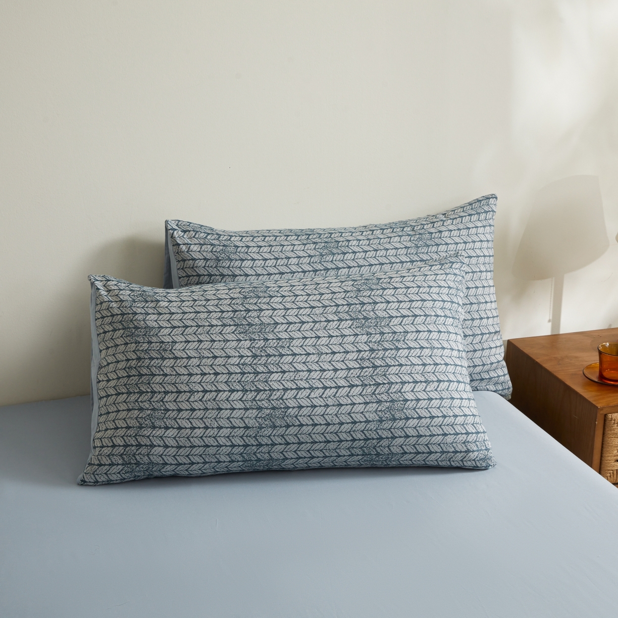 91家纺网 家纺一手货源 找家纺 乐家毛巾被（工厂自产自销） 2026新款40s全棉纯棉色织提花四件套 素穗静影