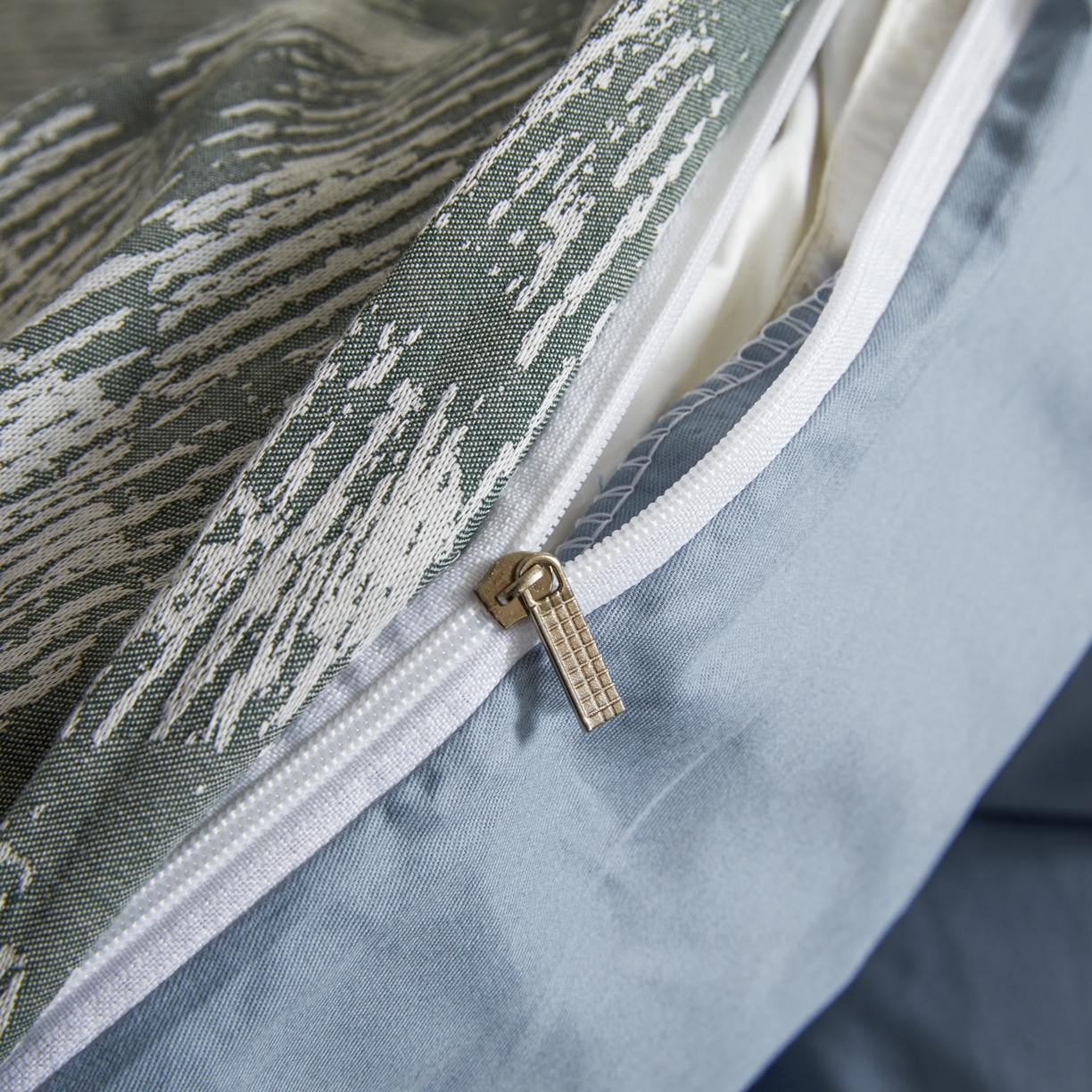 91家纺网 家纺一手货源 找家纺 乐家毛巾被（工厂自产自销） 2026新款40s全棉纯棉色织提花四件套 雾槿花簇