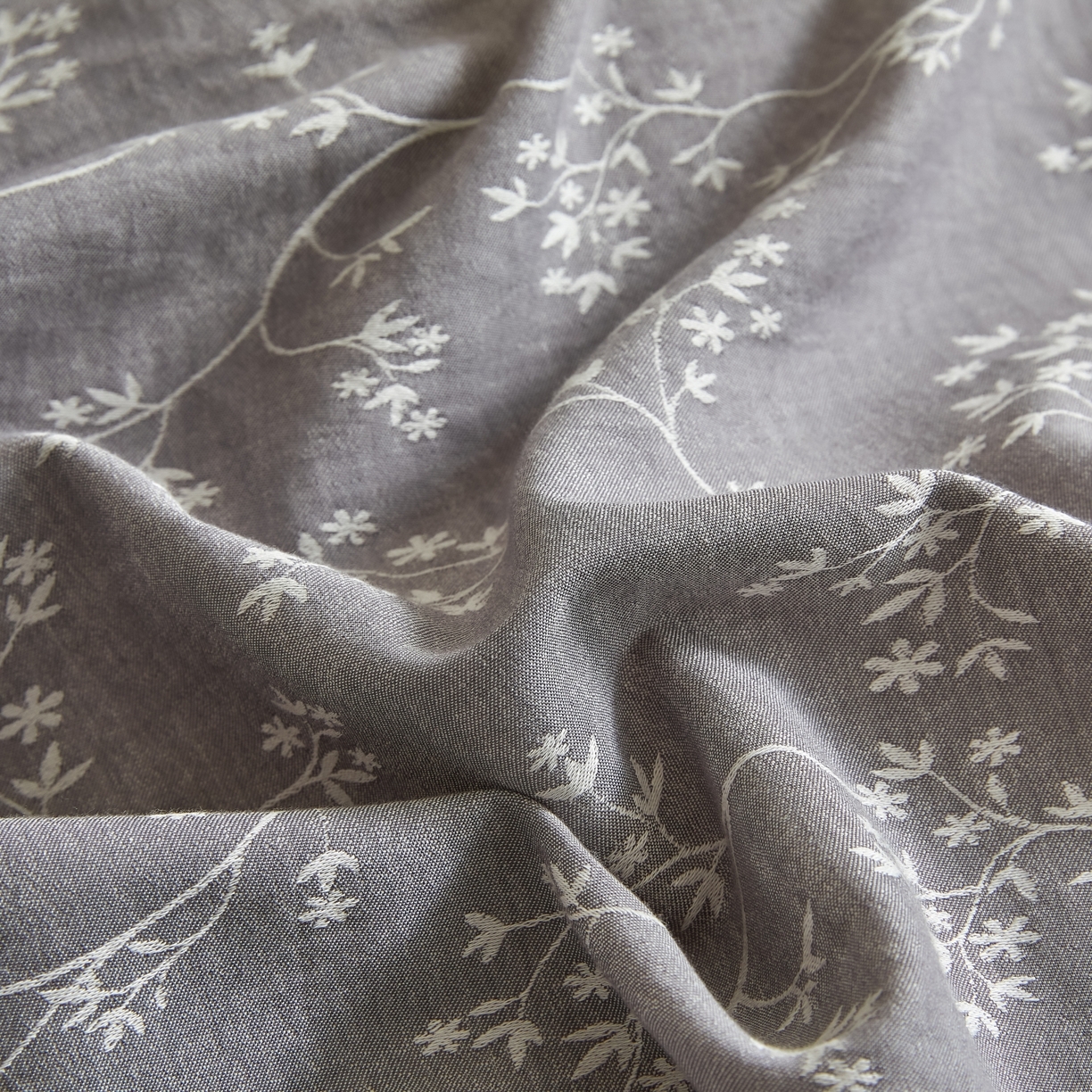 91家纺网 家纺一手货源 找家纺 乐家毛巾被（工厂自产自销） 2026新款40s全棉纯棉色织提花四件套 栀香入梦