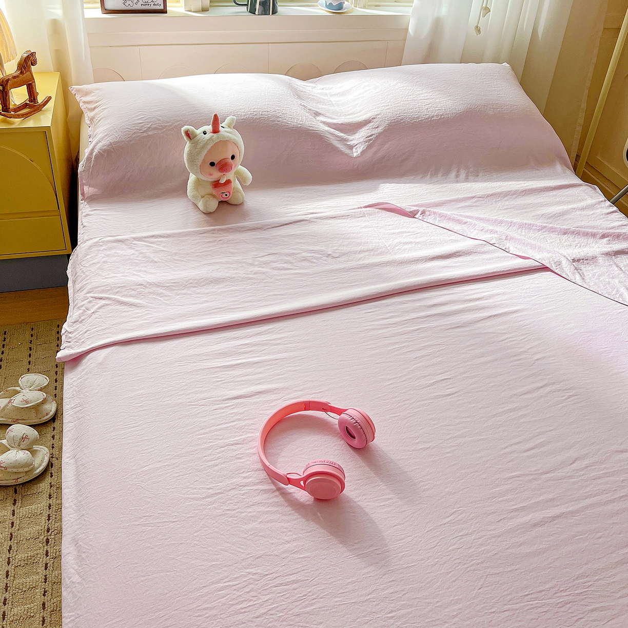 91家纺网 家纺一手货源 找家纺 维娜斯家纺 2026新款纯色水洗棉旅行酒店隔脏睡袋 雅致紫