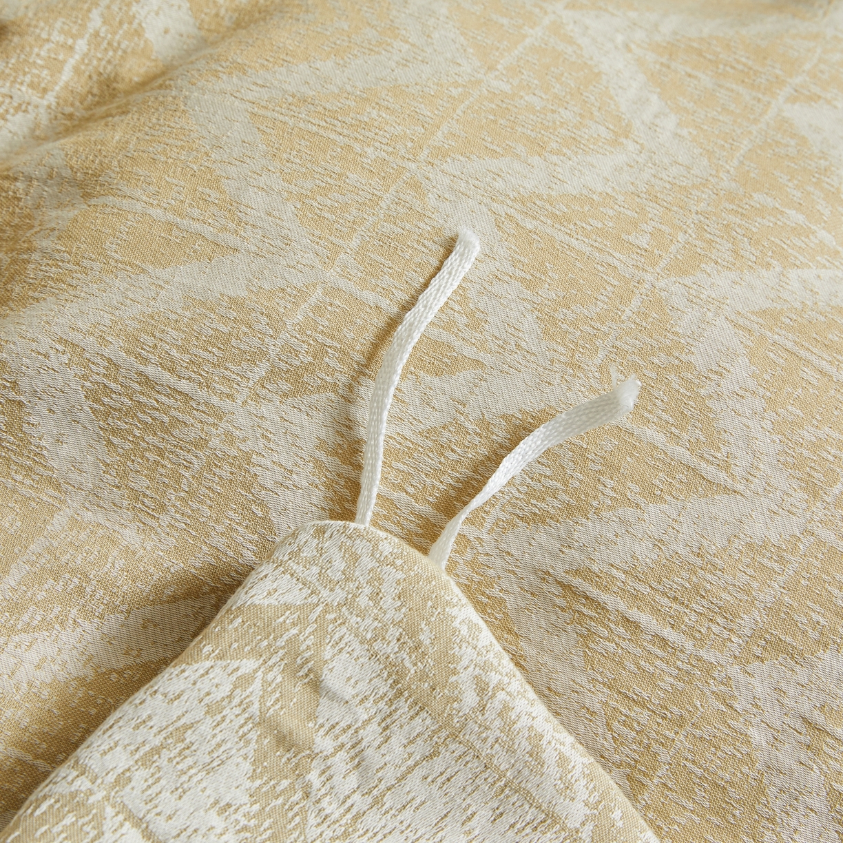 91家纺网 家纺一手货源 找家纺 乐家毛巾被（工厂自产自销） 2026新款40s全棉纯棉色织提花四件套 秩序-黄