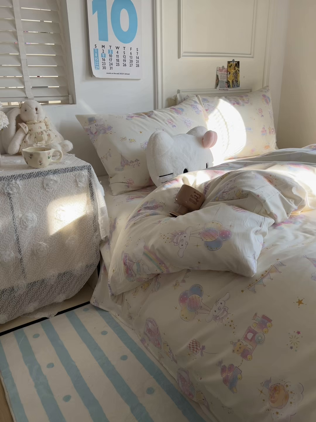 91家纺网 家纺一手货源 找家纺 （总）耀悦家纺 2026新款纯棉四件套正版授权三丽鸥卡通床单床笠被套枕套