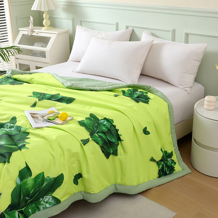 91家纺网 家纺一手货源 找家纺 永旺家纺 2026新款5D立体印花夏被夏凉被空调被 万事如意