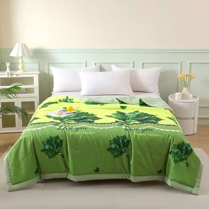 91家纺网 家纺一手货源 找家纺 永旺家纺 2026新款5D立体印花夏被夏凉被空调被 万事如意