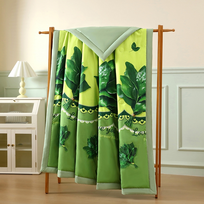 91家纺网 家纺一手货源 找家纺 永旺家纺 2026新款5D立体印花夏被夏凉被空调被 万事如意