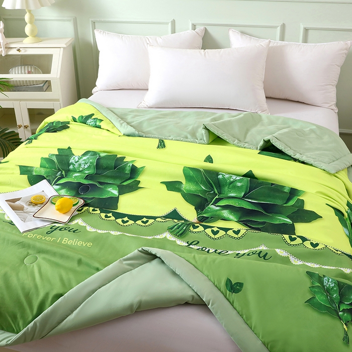 91家纺网 家纺一手货源 找家纺 永旺家纺 2026新款5D立体印花夏被夏凉被空调被 万事如意