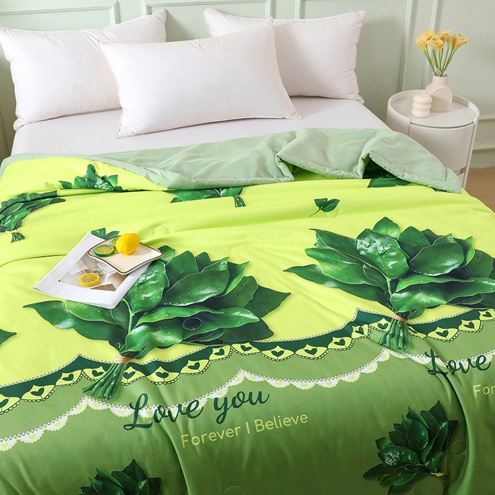 91家纺网 家纺一手货源 找家纺 永旺家纺 2026新款5D立体印花夏被夏凉被空调被 万事如意