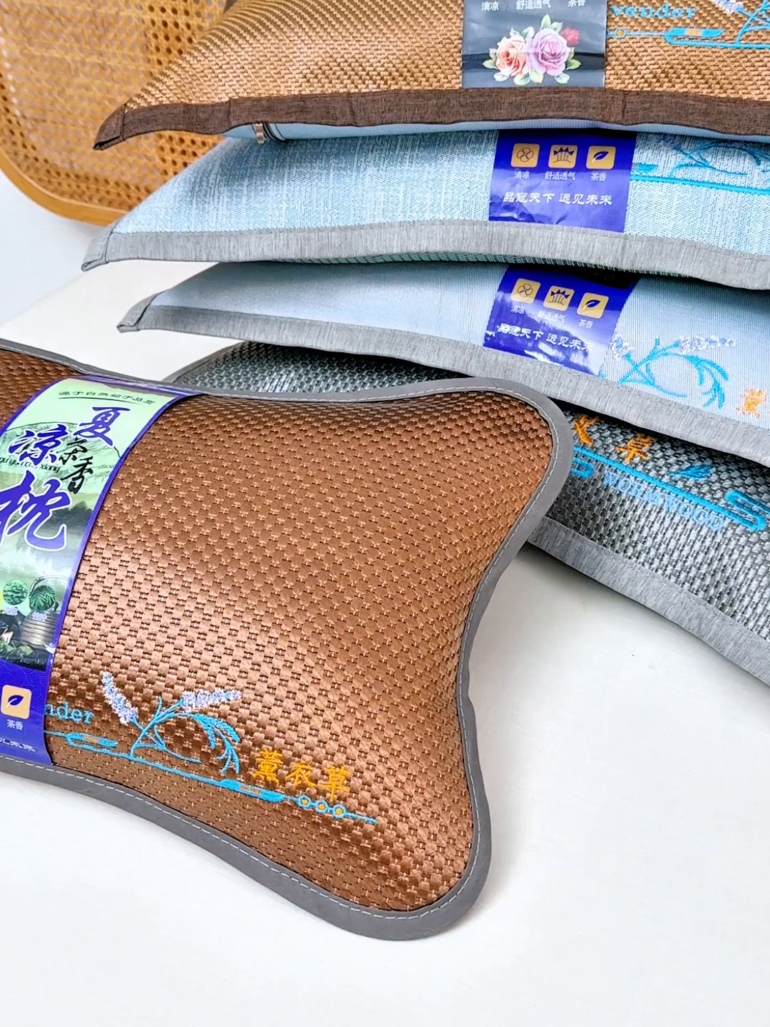 91家纺网 家纺一手货源 找家纺 （总）仁宇枕业 2026新款新品夏季清凉冰凉薰衣草凉枕花草荞麦枕头枕芯