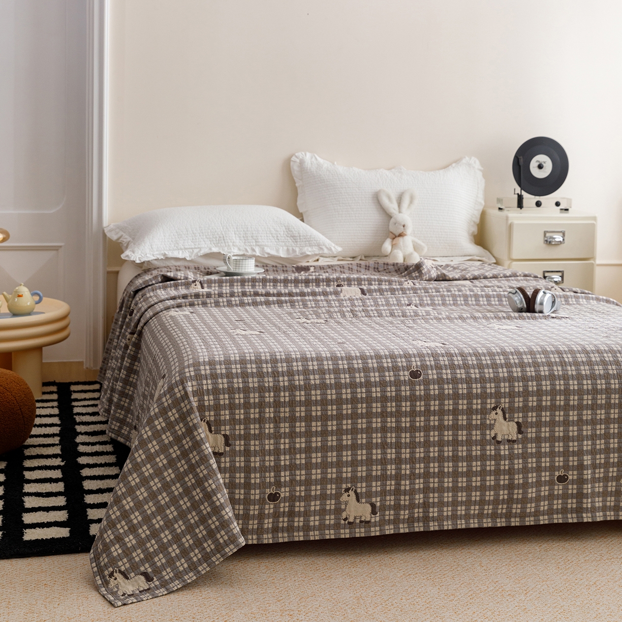 91家纺网 家纺一手货源 找家纺 （总）悦然毛巾被 2026春夏新款水洗色织提花全棉纯棉纱布毛巾被盖毯休闲夏被毛毯