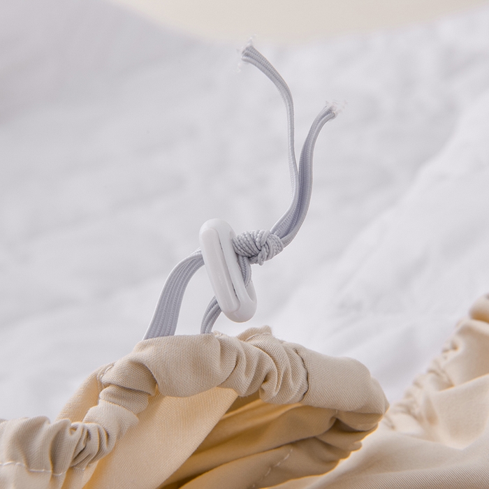 91家纺网 家纺一手货源 找家纺 乐蔻家纺 2026春夏新款A类磨毛原棉防水隔尿太阳花床裙床笠床笠单件 太阳花防水-浅驼