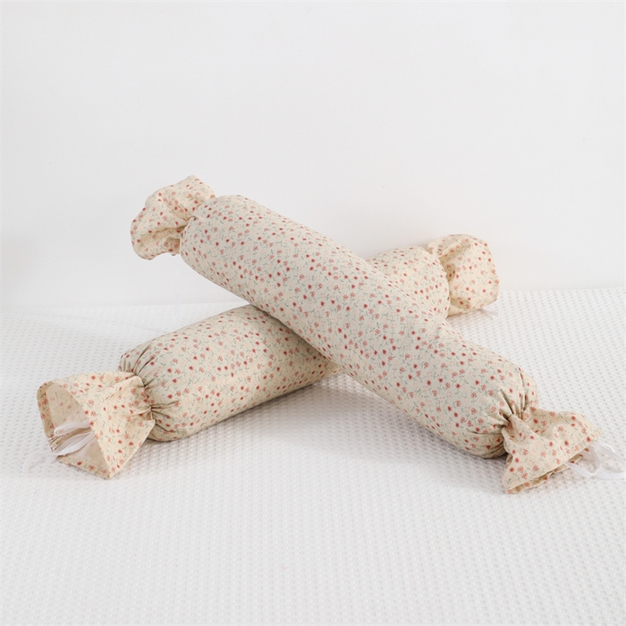 91家纺网 家纺一手货源 找家纺 （总）仁宇枕业 2026新款新品全棉小碎花糖果枕头圆形颈椎荞麦枕头枕芯