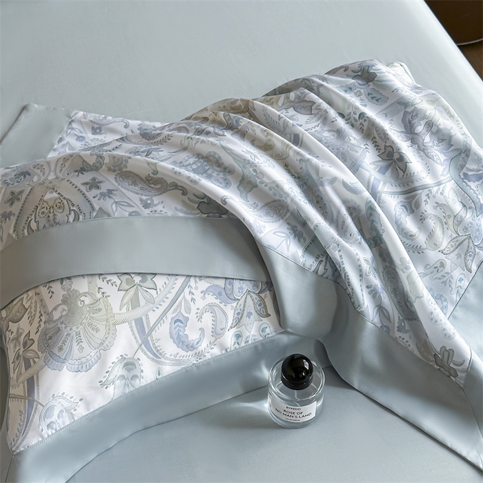 91家纺网 家纺一手货源 找家纺 蓝米卡夫 2026夏季新款50S天丝数码印花夏被夏凉被空调被四件套 伯爵-兰