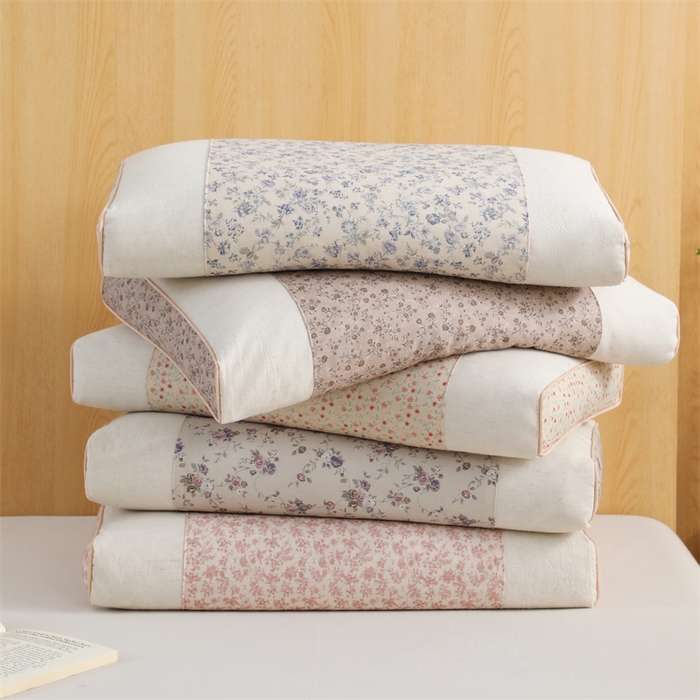 91家纺网 家纺一手货源 找家纺 （总）仁宇枕业 2026新款新品全棉小碎花宫廷款荞麦枕头枕芯