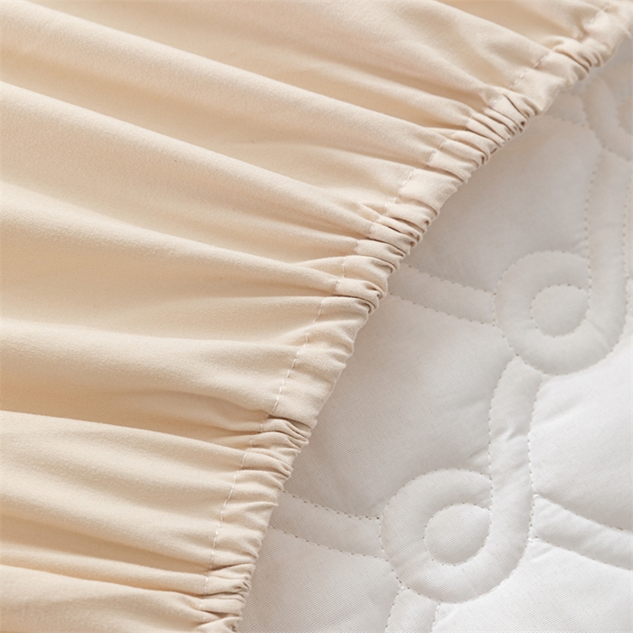 91家纺网 家纺一手货源 找家纺 乐蔻家纺 2026春夏新款新款A类原棉大豆夹棉床裙床笠四件套床笠单件-水仙花 水仙花-优雅驼