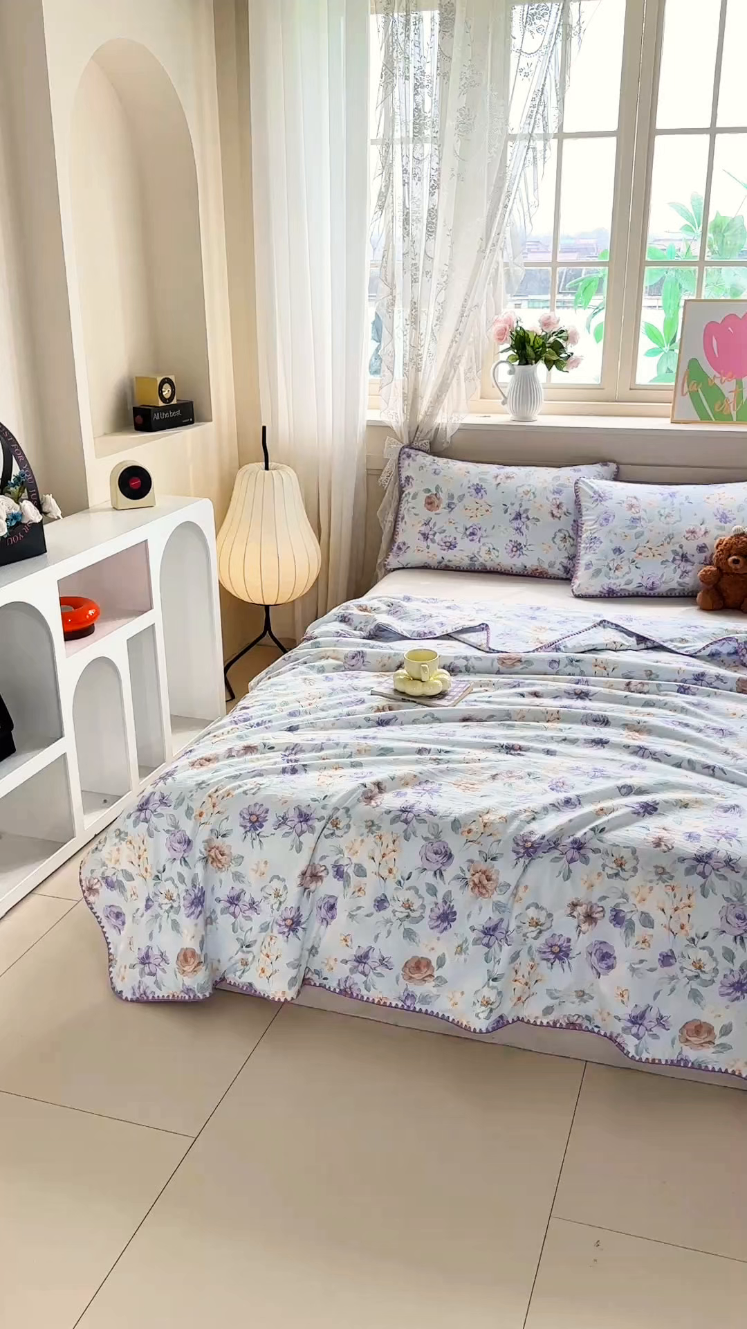 91家纺网 家纺一手货源 找家纺 归属 2026新款A类小碎花贝壳绣皱皱棉夏被夏凉被空调被 漫之语