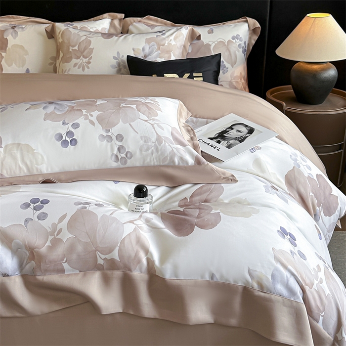 91家纺网 家纺一手货源 找家纺 蓝米卡夫 2026夏季新款50S天丝数码印花夏被夏凉被空调被四件套 翠影-玉