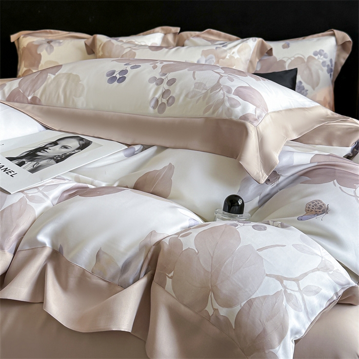 91家纺网 家纺一手货源 找家纺 蓝米卡夫 2026夏季新款50S天丝数码印花夏被夏凉被空调被四件套 翠影-玉