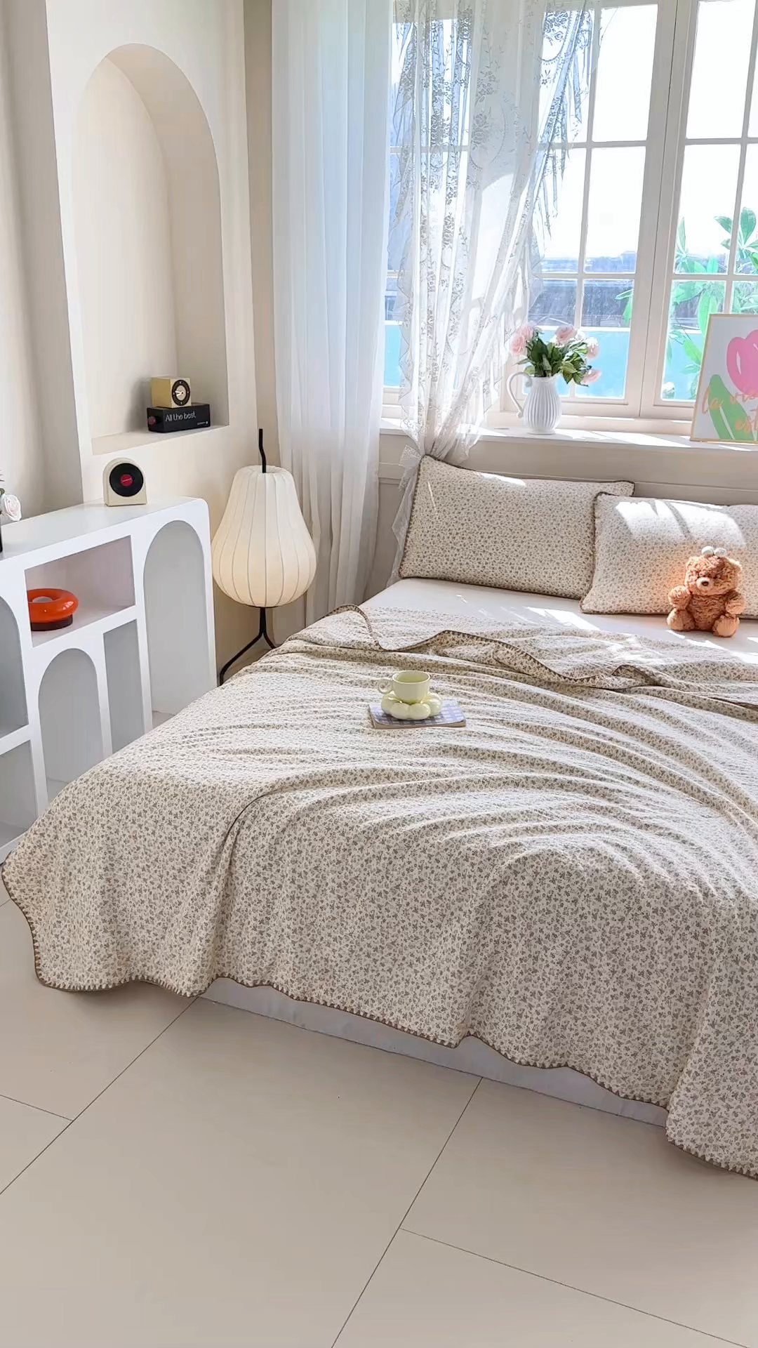 91家纺网 家纺一手货源 找家纺 归属 2026新款A类小碎花贝壳绣皱皱棉夏被夏凉被空调被 南风