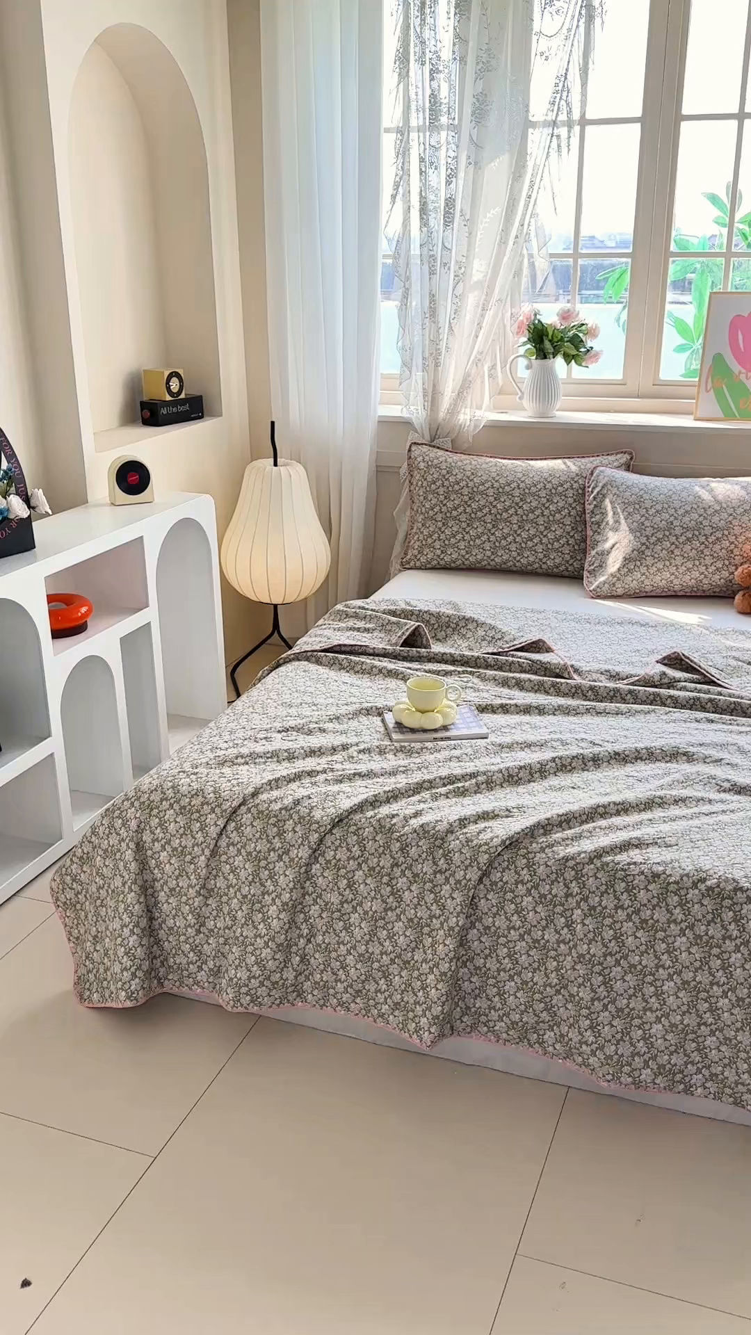 91家纺网 家纺一手货源 找家纺 归属 2026新款A类小碎花贝壳绣皱皱棉夏被夏凉被空调被 山野间