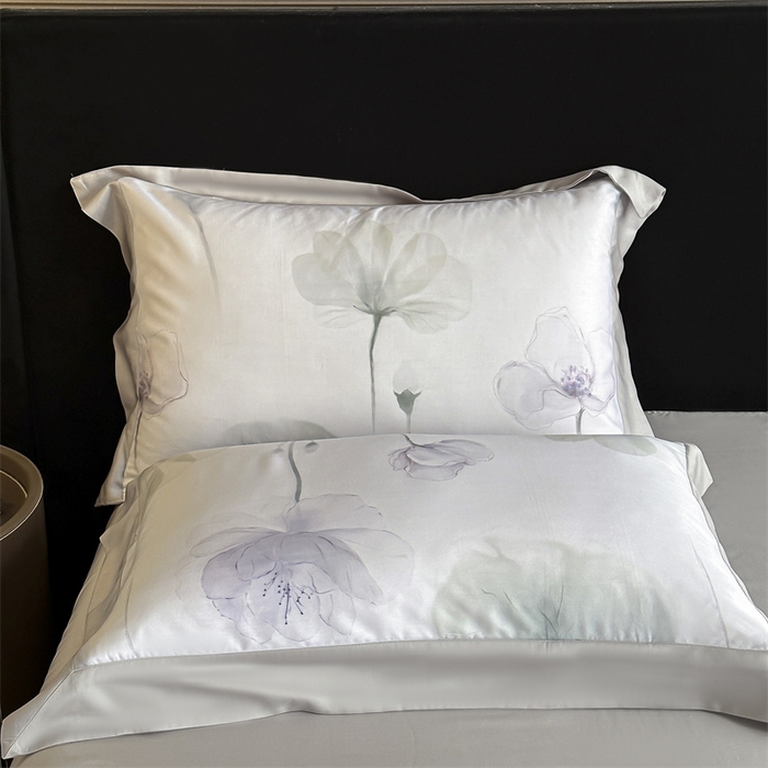 91家纺网 家纺一手货源 找家纺 蓝米卡夫 2026夏季新款50S天丝数码印花夏被夏凉被空调被四件套 花想容