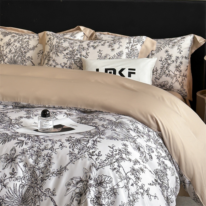 91家纺网 家纺一手货源 找家纺 蓝米卡夫 2026夏季新款50S天丝数码印花夏被夏凉被空调被四件套 华尔兹