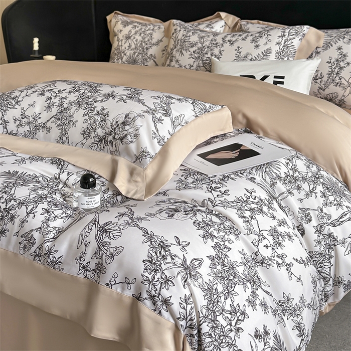 91家纺网 家纺一手货源 找家纺 蓝米卡夫 2026夏季新款50S天丝数码印花夏被夏凉被空调被四件套 华尔兹