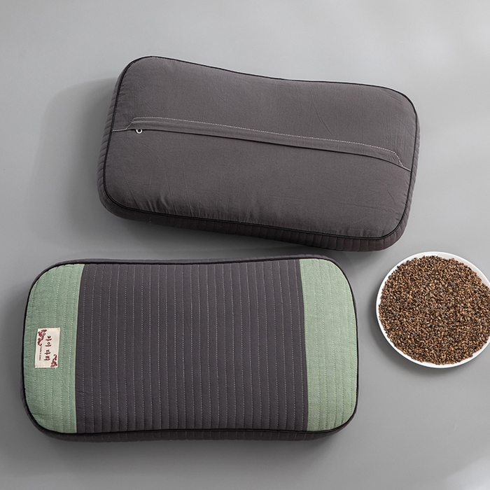 91家纺网 家纺一手货源 找家纺 （总）仁宇枕业 2026新款新品全棉简约款砂洗面包枕头水洗棉全荞麦颈椎枕头枕芯