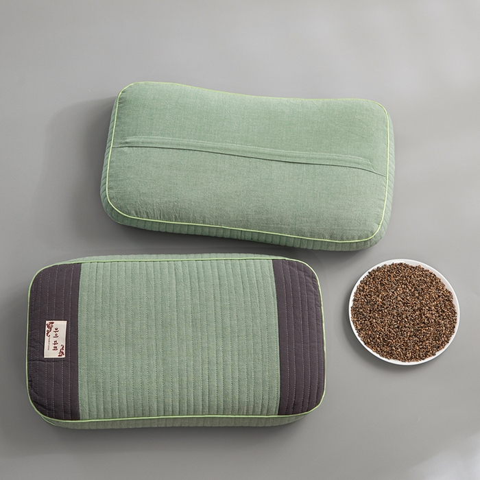 91家纺网 家纺一手货源 找家纺 （总）仁宇枕业 2026新款新品全棉简约款砂洗面包枕头水洗棉全荞麦颈椎枕头枕芯