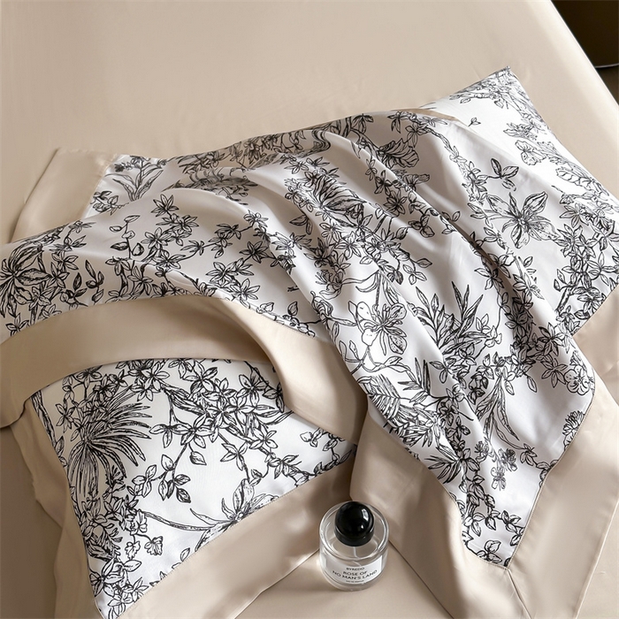 91家纺网 家纺一手货源 找家纺 蓝米卡夫 2026夏季新款50S天丝数码印花夏被夏凉被空调被四件套 华尔兹